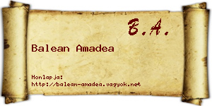 Balean Amadea névjegykártya